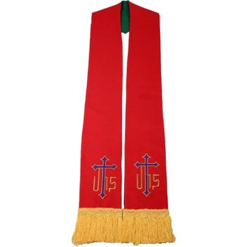 Church Christianity Stole Clergyman Accessory Choir Clergy Stoles Double Fishes Bishop Reversible Scarves Pope Pastor Wraps