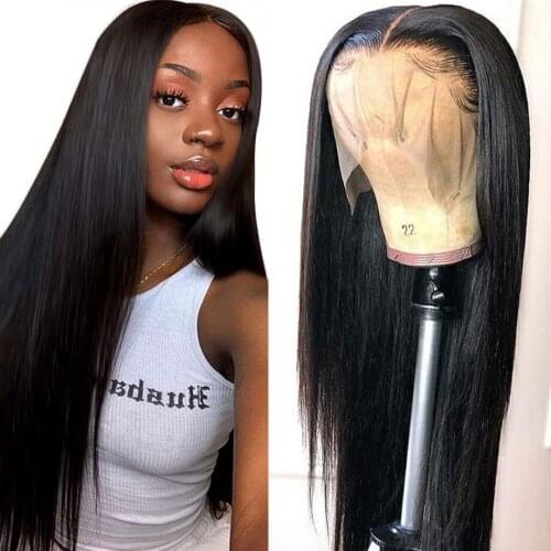 U Part Wigs Brazilian Straight Half Wigs 150% Density Remy No Glue Human Hair Wigs For Black Women Good Quality Free Shipping