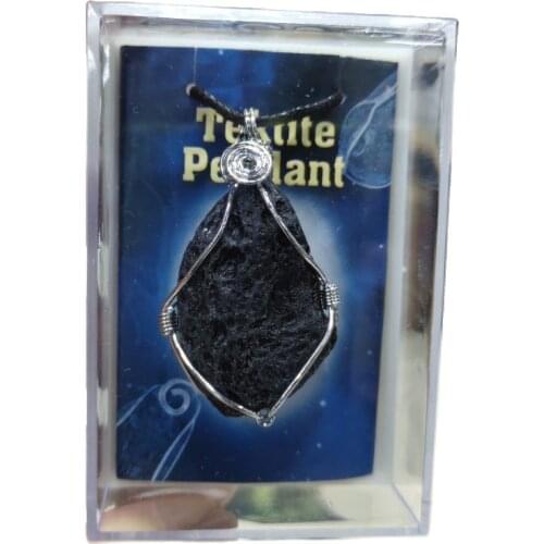 Natural tektite meteorite original rock irregular meteorite Pendant Black Glass meteorite collection gift ornament handicraft