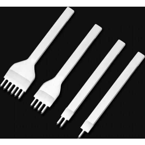 MIUSIE 1Pcs 3/4/5/6mm Spacing Punch Tool For Leather Hole Punches Tool Lacing Stitching Sewing Leather Craft Tools 1/2/4/6 Prong