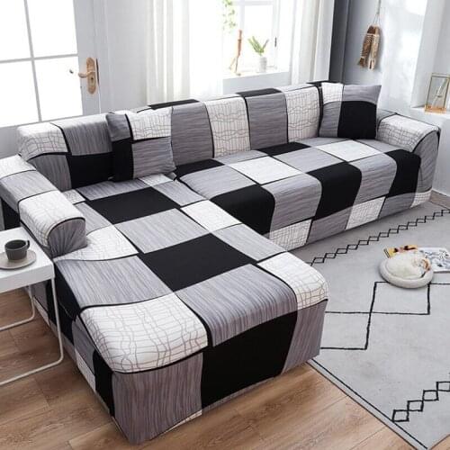 Lattice Elastic Sofa Slipcovers Stretch Sofa Cover for Living Room Sectional Corner Chair Protector Couch 1/2/3/4 Seater
