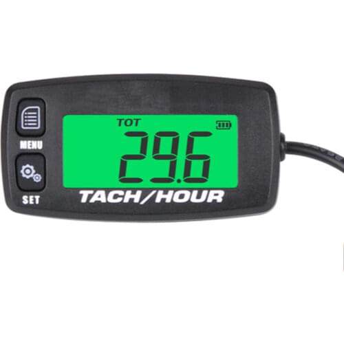 Tacho Hour Meter Digital Resettable Inductive Tachometer For Motorcycle Marine Boat ATV Snow Blower Lawn Mower Jet Ski Pit Bike