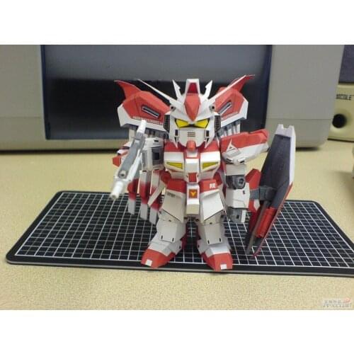 SD RX-93 Hi-V Gundam Red Korean-Style Paper Model