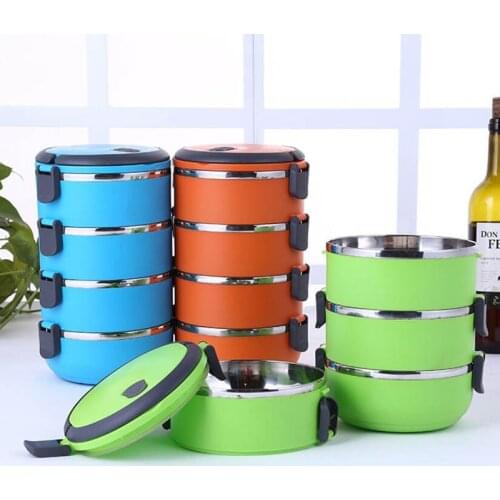 Cute Thermal Lunch Box Leak-Proof Stainless Steel Bento Box Kids Portable Picnic School Food Meal Container Box Lunchbox