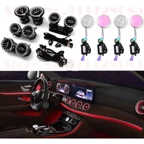 LED Car Dashboard Console AC Condition Air Vent Outlet Turbine Trim Ambient Light Front Rear Lamp For Mercedes-Benz E class w213