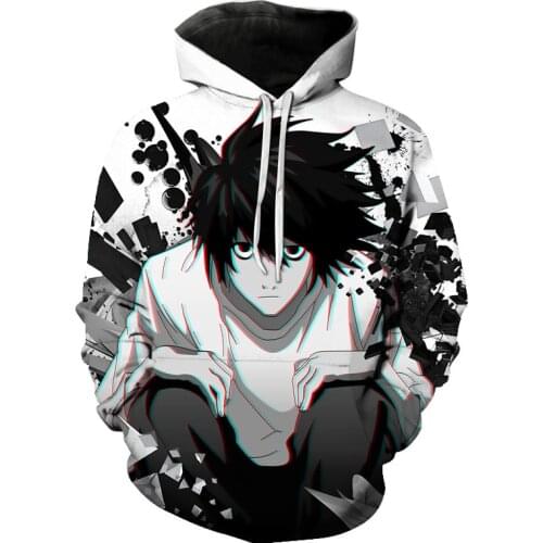 Death Note Hoodies Anime Style Hooded Sweatshirt Men Women Cosplay Sports Casual Pullover Hoodie Spring Fashion Hip Hop Tops