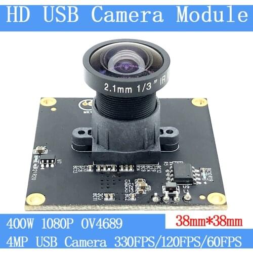 High Speed 330FPS 60FPS UVC USB Camera Module 4MP Full HD 1080P Plug Play Webcam Wide-angle 160degree 2.1mm Lens