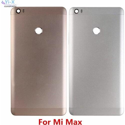 Back Battery Cover For Xiaomi Mi Max MiMax Back Rear Battery Housing Door Back Cover Case Replacement Parts with logo