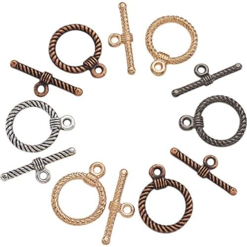 20set/bag Mixed Tibetan Style Alloy Toggle Clasps Hooks for jewelry findings Tbars Accessories ,Bar:25.5x8x3mm,5set/color F80