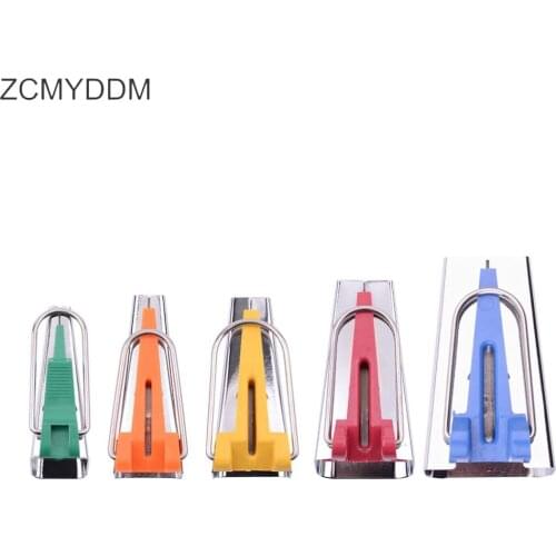 ZCMYDDM 5 Sizes Tape Bias Maker Stainless Steel Sewing Tools for Crafts Belt Maker Patchwork Fabric Bias Tape DIY Sewing Tools