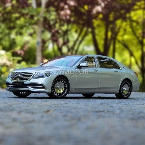 1:18 Almost real For Benz Maybach S650 2018 Diecast Model Car Toys Boys Girls Gifts Silver Collection Ornaments Display Metal