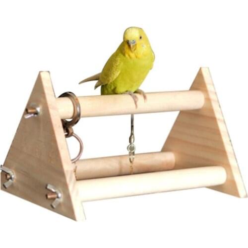 Dorakitten 1pc Wooden Parrot Stand Training Supplies Creative Portable Parrot Perch Stand Bird Stand For Desktop Pet Supplies