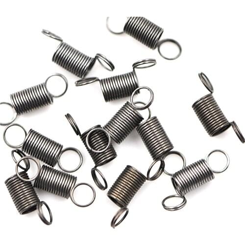 10Pcs/lot Small Tension Spring Coil Tension Stainless Steel Dual Hook Steel Small Mini Spring High Quailty