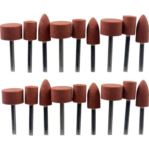 18pcs Polishing Head Wheel Head Abrasive Mounted Stone For Dremel Rotary Power Tools Electric Grinding Stone Dremel Accessories