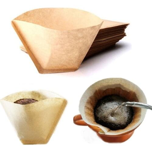 2 Natural Disposable Cone Coffee Filter Paper Fit For 2-4 Cups Designed For Coffee Makers Nice New Coffee Dripper 101/102/103