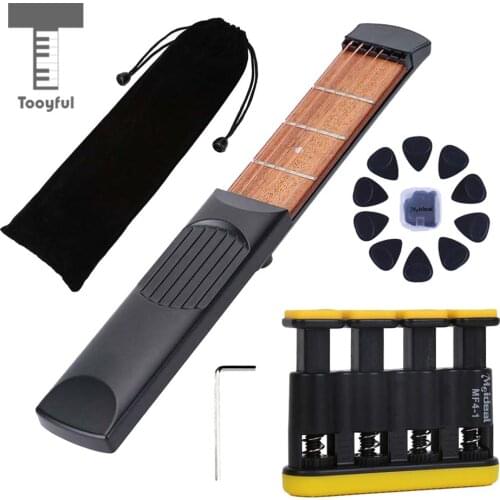 4 Fret 6 Strings Right-Handed Pocket Guitar Travel Guitar Set for Beginner Kids Practice Tool Finger Exercise Musical Instrument