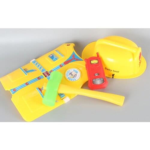 4x Engineering Educational Dress Construction Worker Costume for Toddlers Yellow