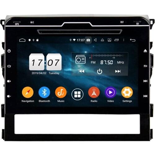 9" Android 10.0 PX6 Car Multimedia Player 4+64G For Toyota Land Cruiser 2016-2019 Car Radio 6 Core Audio Stereo 1024*600 DSP