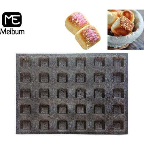 30 Cavity Non Stick Silicone Bread Mold Make For Mini Square Bun Party Homemade Cookie Pastry Mould Bakeware Baking Tools