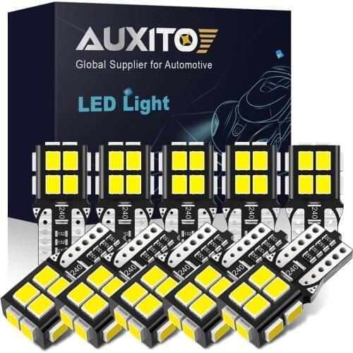 AUXITO 10x T10 Canbus Super Bright LED Auto Interior Lights 12V W5W Led Lamp 6000K Bulb For Citroen Picasso Xsara Berlingo Jeep