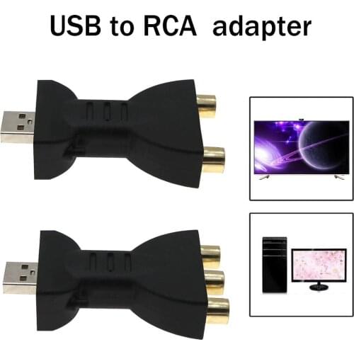 AV Head USB2.0 To 2RCA Maternal Video Cable Adapter USB To 2 RCA Female Audio And Video Adapter Cable For Personal Computer