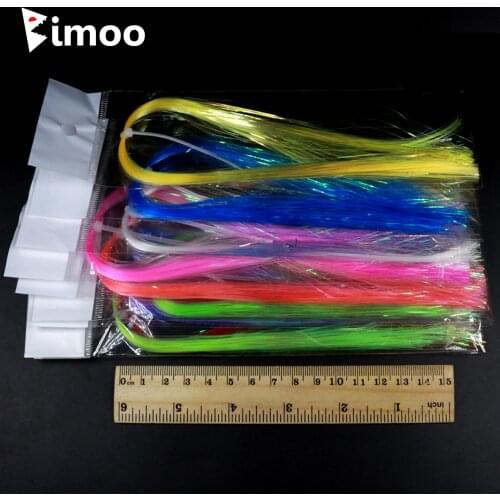 Bimoo 1Pack 2mm Width Mylor Flasher Nymph Shrimp Scud Fly Back Material Fly Tying Material Flat Flash Fly Jig Lure Materials