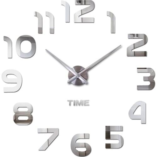 Large Wall Clock Quartz Watch Reloj De Pared Decorative 3D DIY Clocks Europe Horloge Murale Acrylic Stickers Room Wall Decor