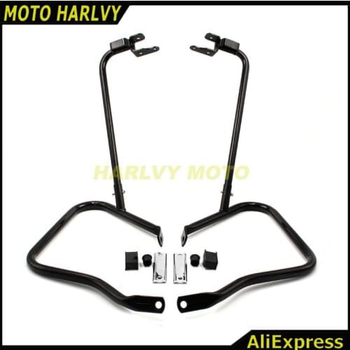 Saddlebag Bracket Guard Bar Set For Harley Touring Road King Electra Glide Ultra 2014-2018