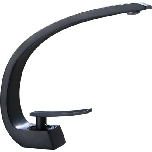 Black Faucet Bathroom Hot and Cold Single Hole Faucet