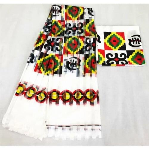 Hot Sale 2020 Unique checked Organza silk wax high quality african silk organza wax prints fabric for DIY dress wholesale price