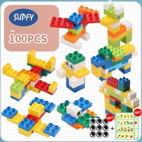 Hot Selling Large Building Block Toys for Children Compatible with Duploed DIY Bricks Learning Educational Toys for Toddlers