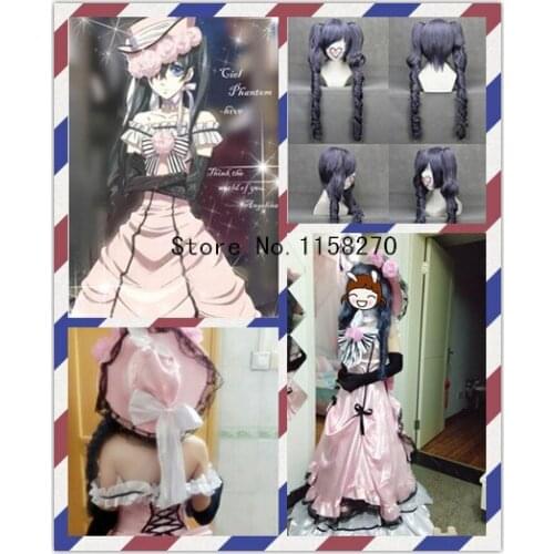 Black Butler Ciel Phantomhive Women Dress Cosplay Costume Clothes full set