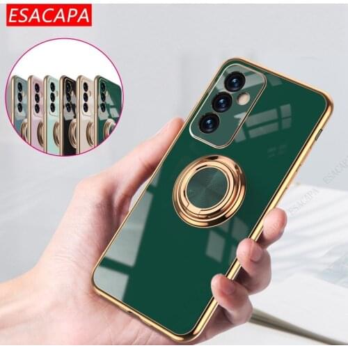 6D Plating Magnetic Ring Stand Case For Galaxy Quantum 2 A82 A22 A72 5G Protection Camera Lens TPU Cover For Samsung SM-A226B