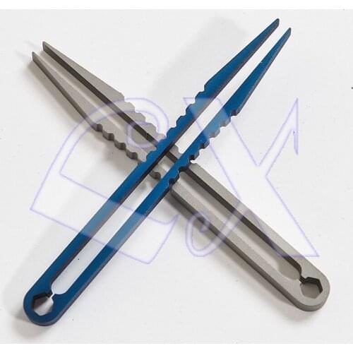 Outdoor EDC Mini Lightweight and Compact Tool Titanium Alloy Tweezers TC4 Tweezers CNC CNC Machining Clip