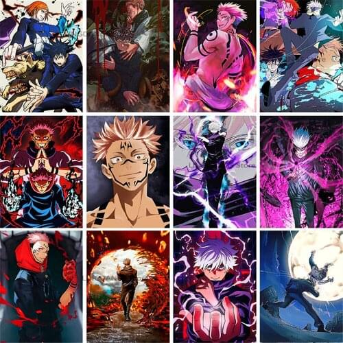 5d Diy Diamond Painting By Numbers Jujutsu Kaisen Anime Poster Diamond Mosaic Embroidery Cross Stitch Kits Art Home Decor Gift
