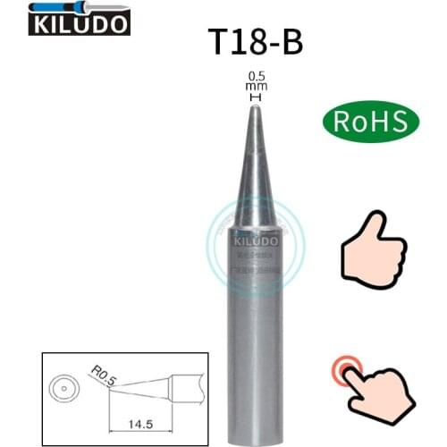 Kiludo 5pcs T18-B soldering Tip for hakko fx-888/888D Iron Tip FX-8801/8802/8803
