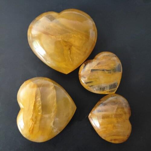 New Reiki Mineral Natural crystal Quartz hearts Love Puffy Heart Shape Crystals Healing Stone Gemstone DIY Gift