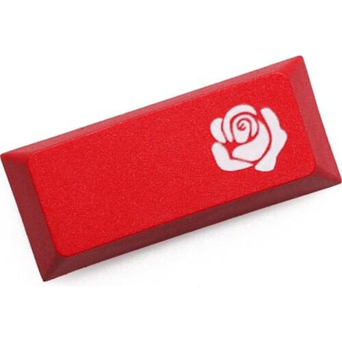 Novelty cherry profile dip dye sculpture pbt keycap for mechanical keyboard laser etched legend rose enter esc red blue purple