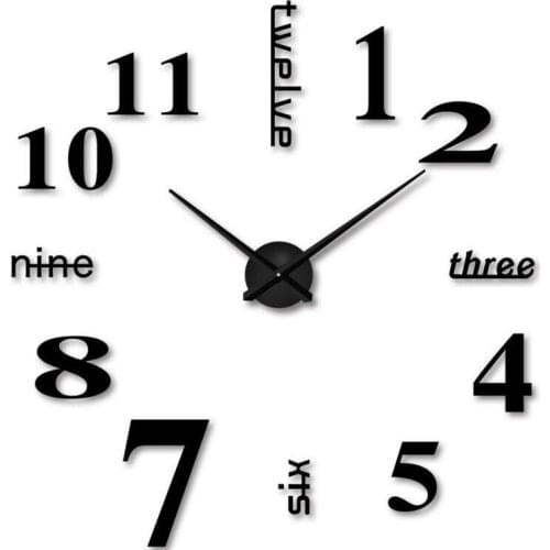 New Home Decoration Big Mirror Wall Clock Modern Design 3D DIY Large Decorative Wall Clocks Watch Wall Unique Gift