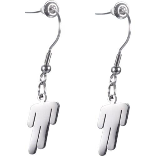 New Earrings Fashion Jewelry Stainless Steel Street Pat Simple Ear Hook Wholesale Earrings For Women Aretes De Mujer