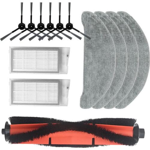 New Mop Cloths Dust Bags Main Brush Side Brush HEPA Filter For ROIDMI EVE Plus Vacuum Cleaner Spare Parts