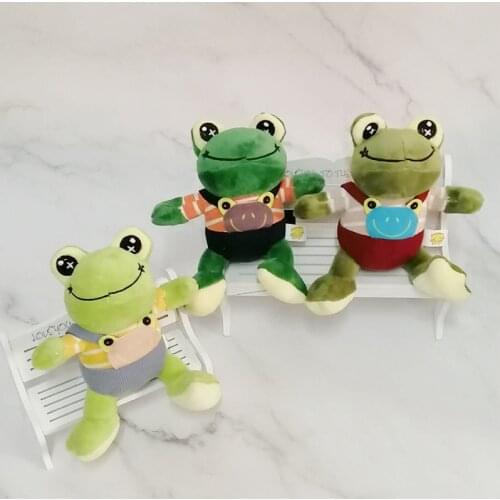New Cute strap frog doll plush prince toy 18cm creative pendant Exquisite keychain holiday christmase funny gift