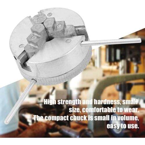 Durable Clamping Diameter 1.8-56mm Manual Woodworking Three Jaw Chuck Home For Mini Lathe High Accuracy Zinc Alloy Industrial