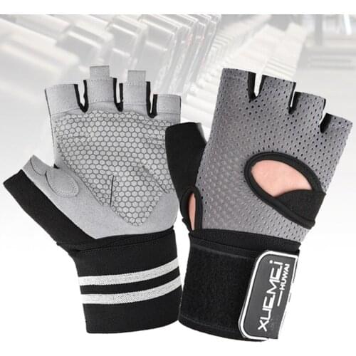 Half Finger Sports Training Gloves Anti-slip Gym Fitness Weightlifting Gloves Resistance Exercise Training Glove