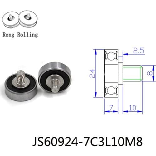 609zz bearing with M8x10 screw,609ZZ bearing diameter 24mm thickness 7mm,303 stainless steel screw and bearing steel for 627zz
