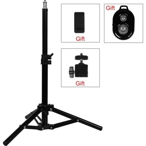 Portable 50cm Selfie Photo Tripod for Mobile Phone Stand Smartphone Digital Camera Ring Lamp With Bluetooth Remote