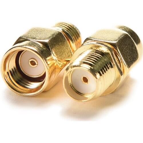 RP-SMA Male Plug To RP-SMA Female RF Coax Adapter Convertor Connector Straight Goldplated