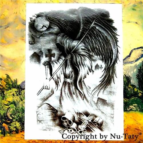 SHNAPIGN Soul Reaper Temporary Tattoo Body Art Flash Tattoo Stickers 21*15cm Waterproof Car Styling Home Decor Wall Sticker