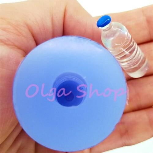 PYL893 9.8mm x 30.9mm 3D Bottle Silicone Mold Resin Miniaturesweets Doll House Pendant Necklace Fondant Decoration
