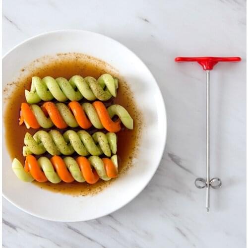 Stainless Steel Spiral Knives Creative Cucumber Rotary Cuter Spiral Coil Knife Household Fruit Vegetable Twist Knife Easy Use